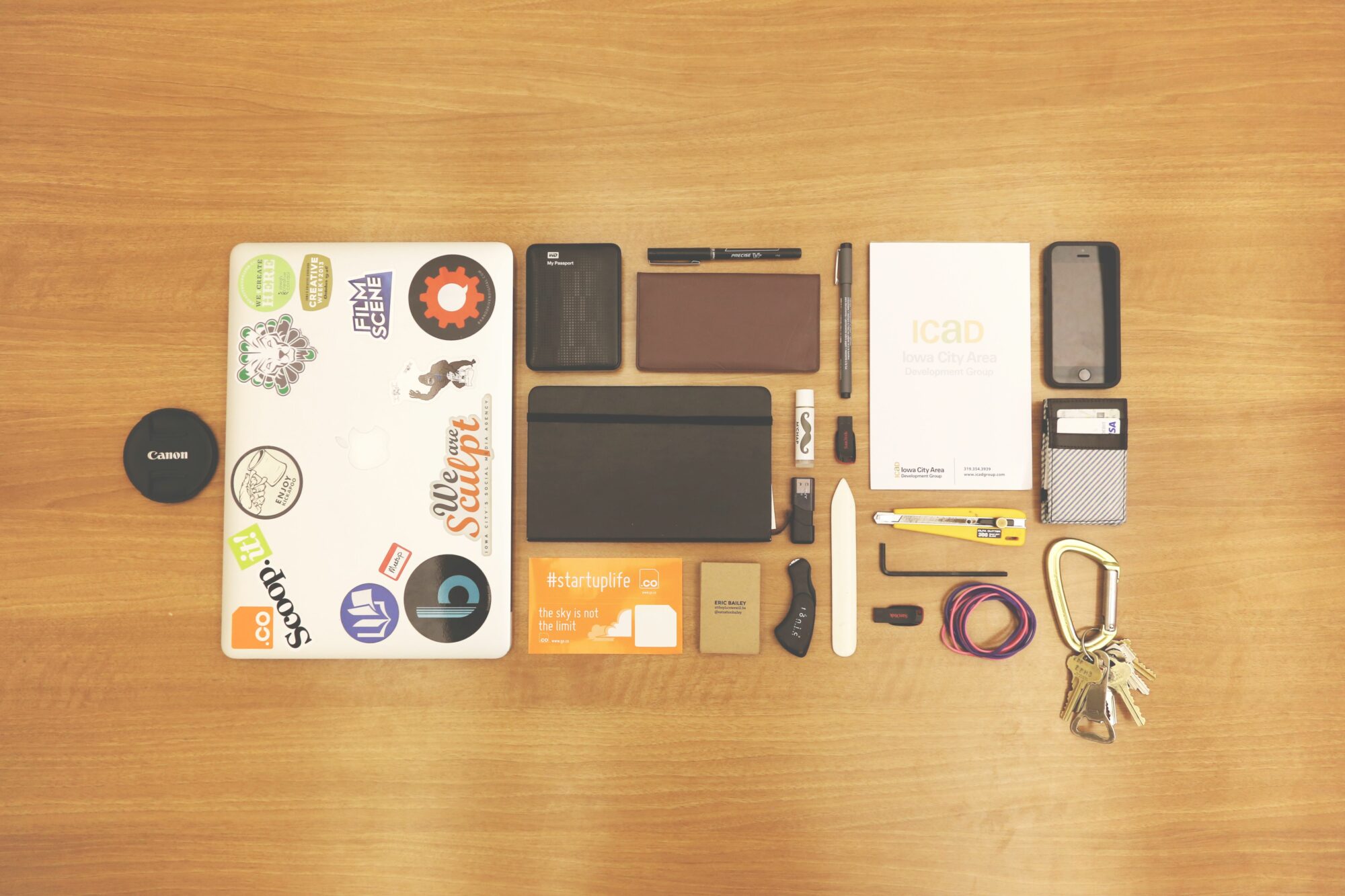 Desktop Flat Lay With Tools Free Stock Picture