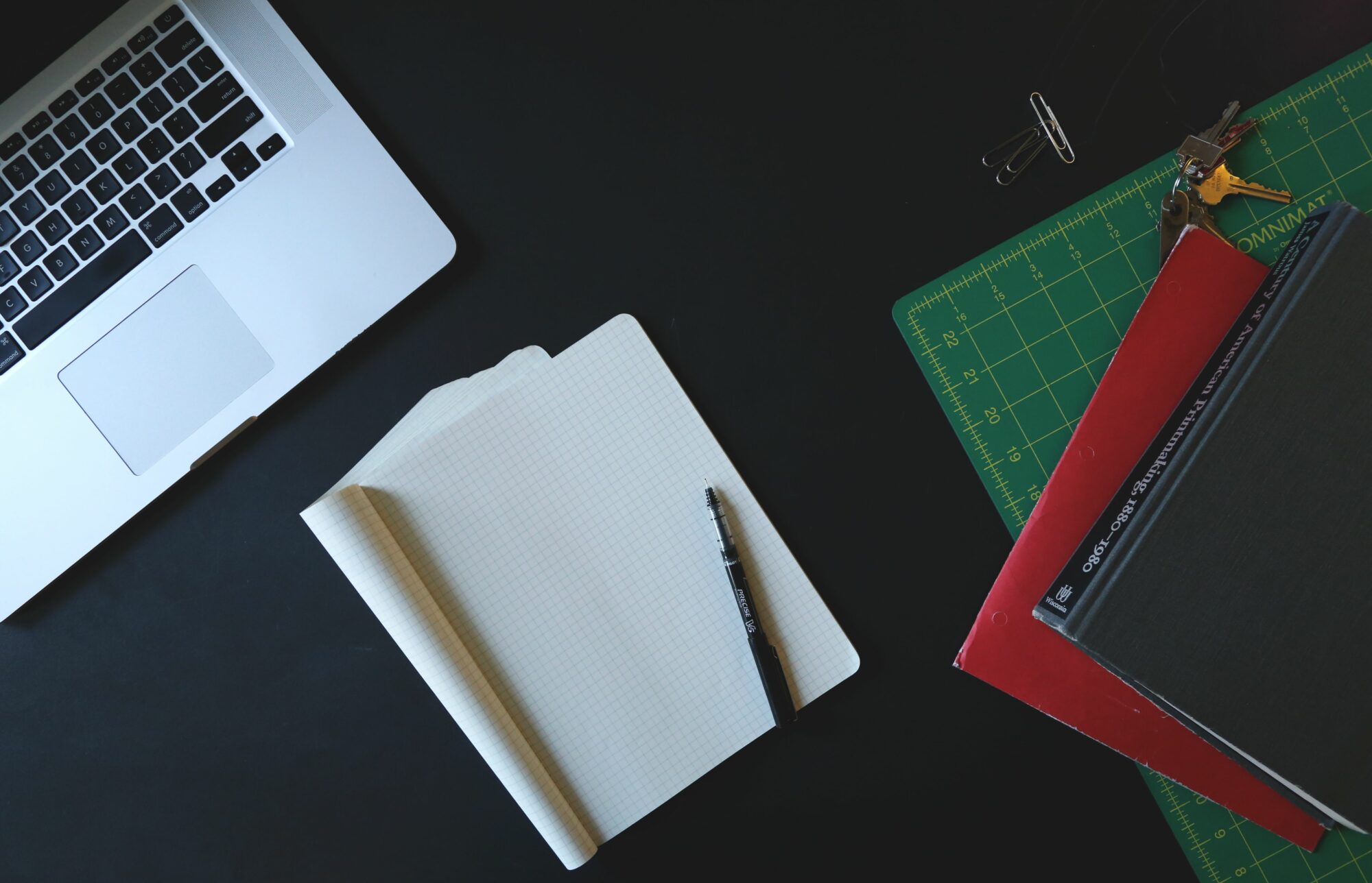 Graph Notebook and Laptop Free Stock Picture
