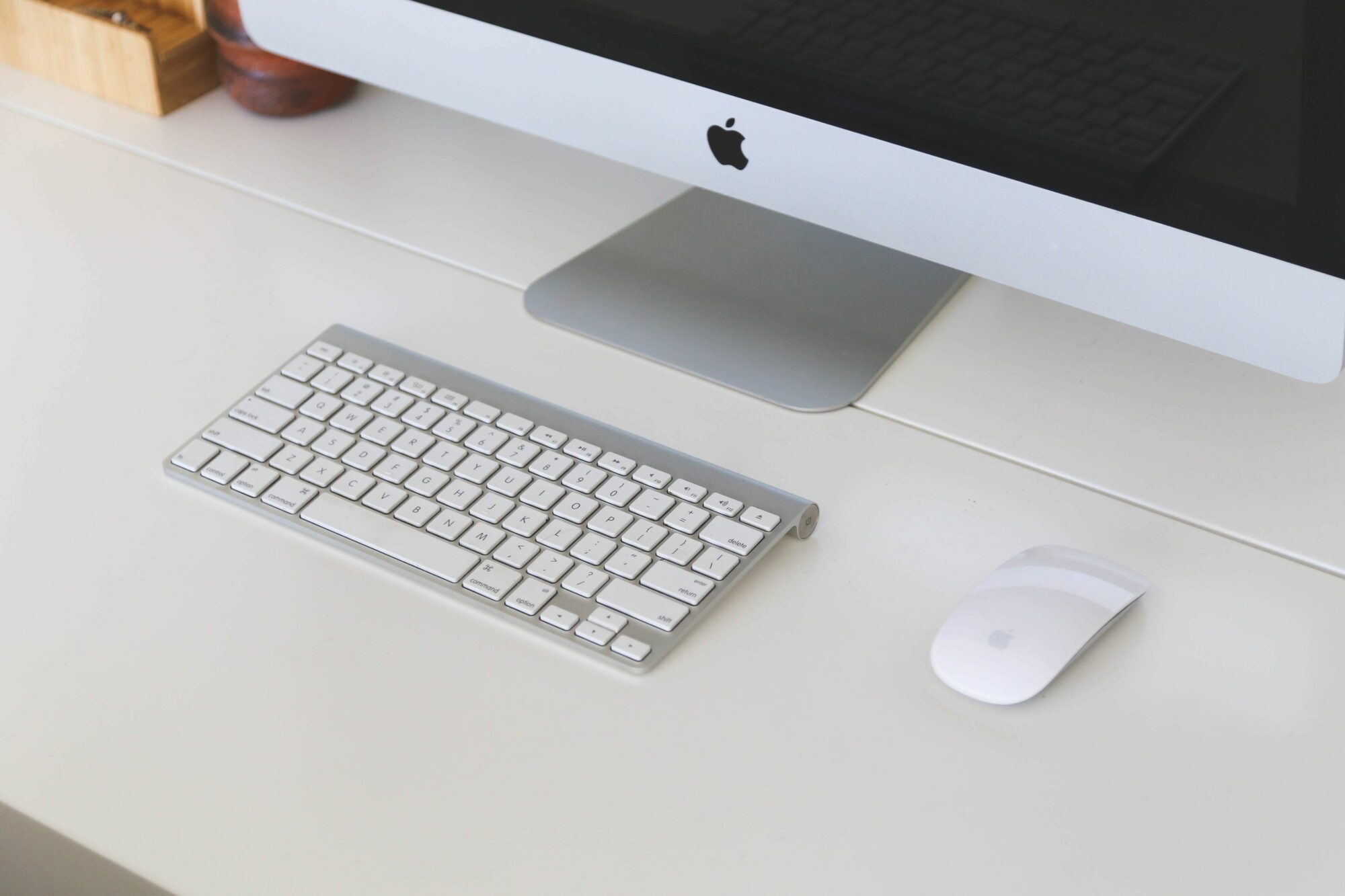 Keyboard, Mouse, and Computer Monitor Free Stock Picture