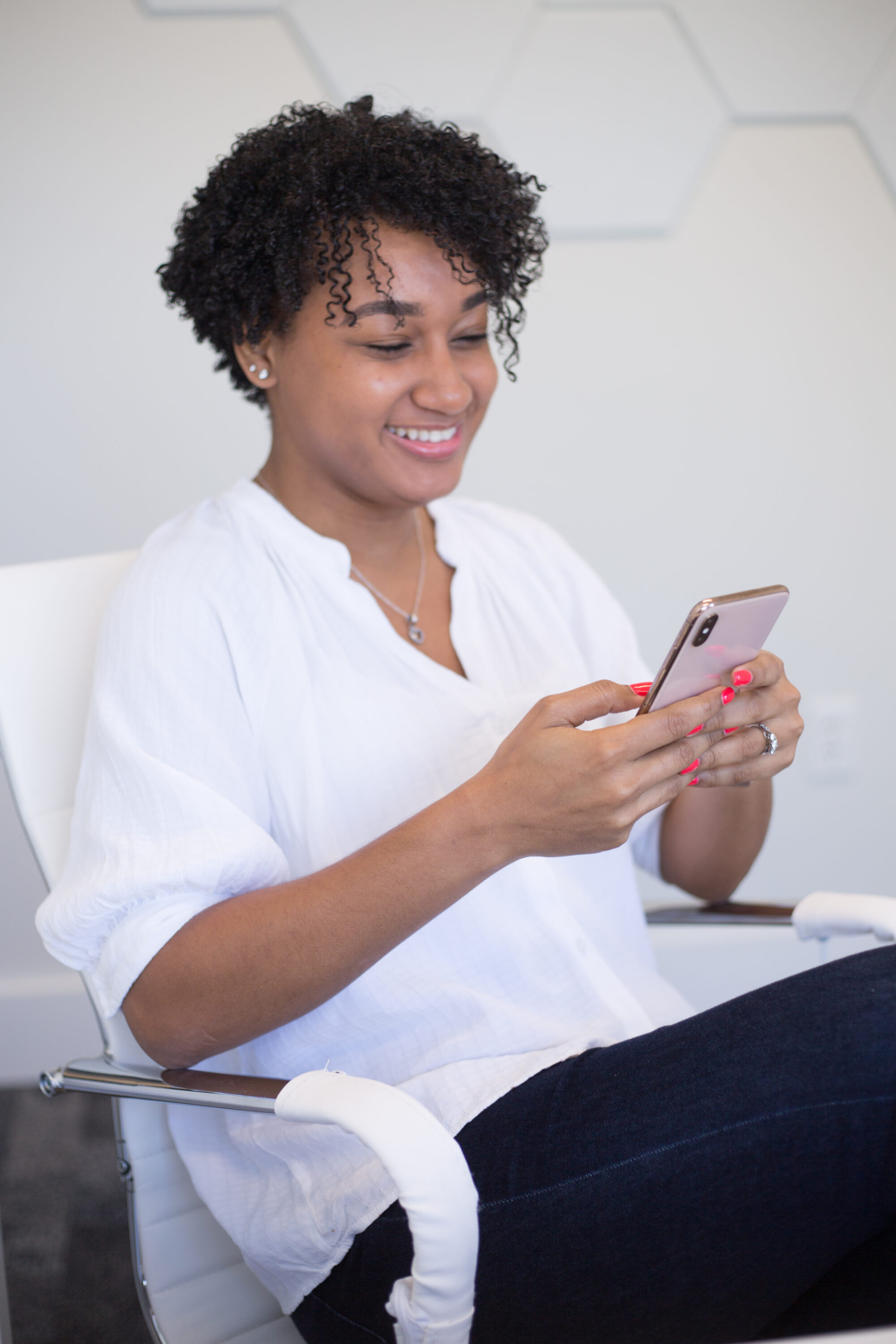 Woman Texting Smartphone Free Stock Picture
