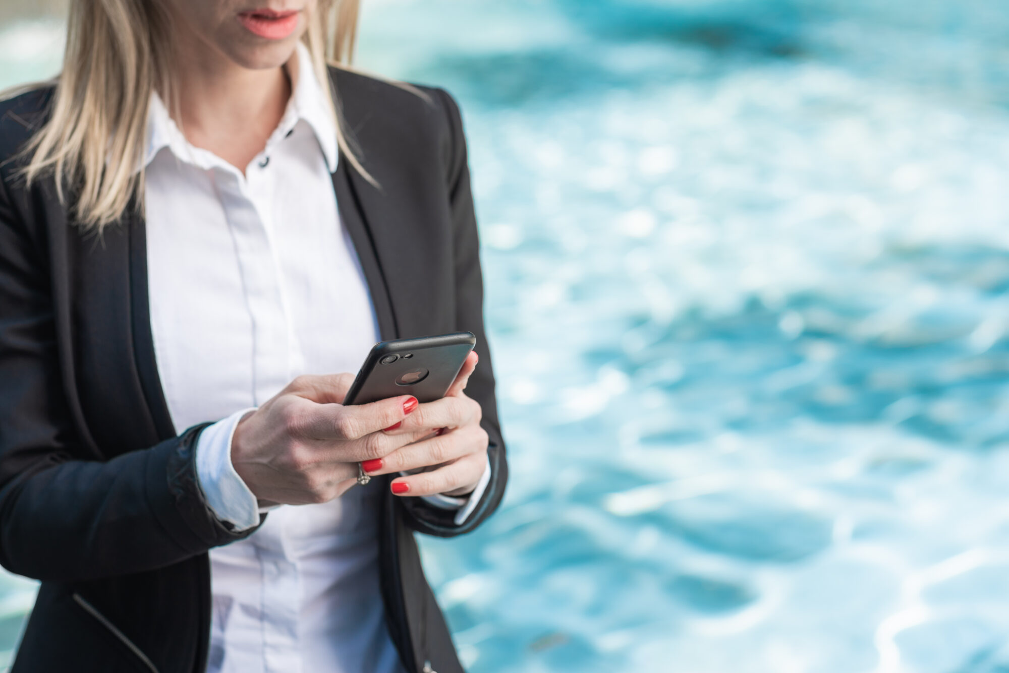 Business Woman Texting Free Stock Picture