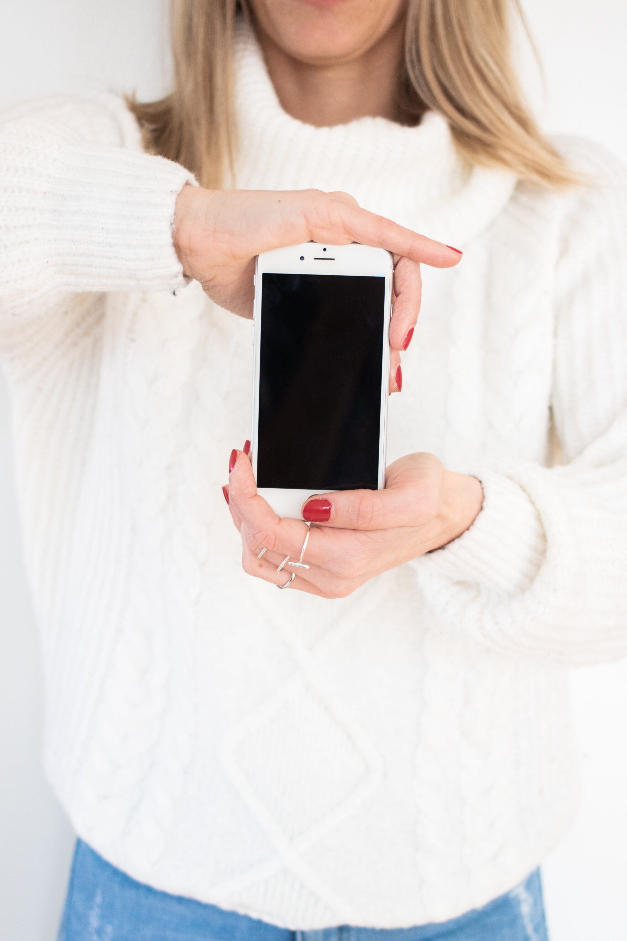 Woman Holding Phone Free Stock Picture