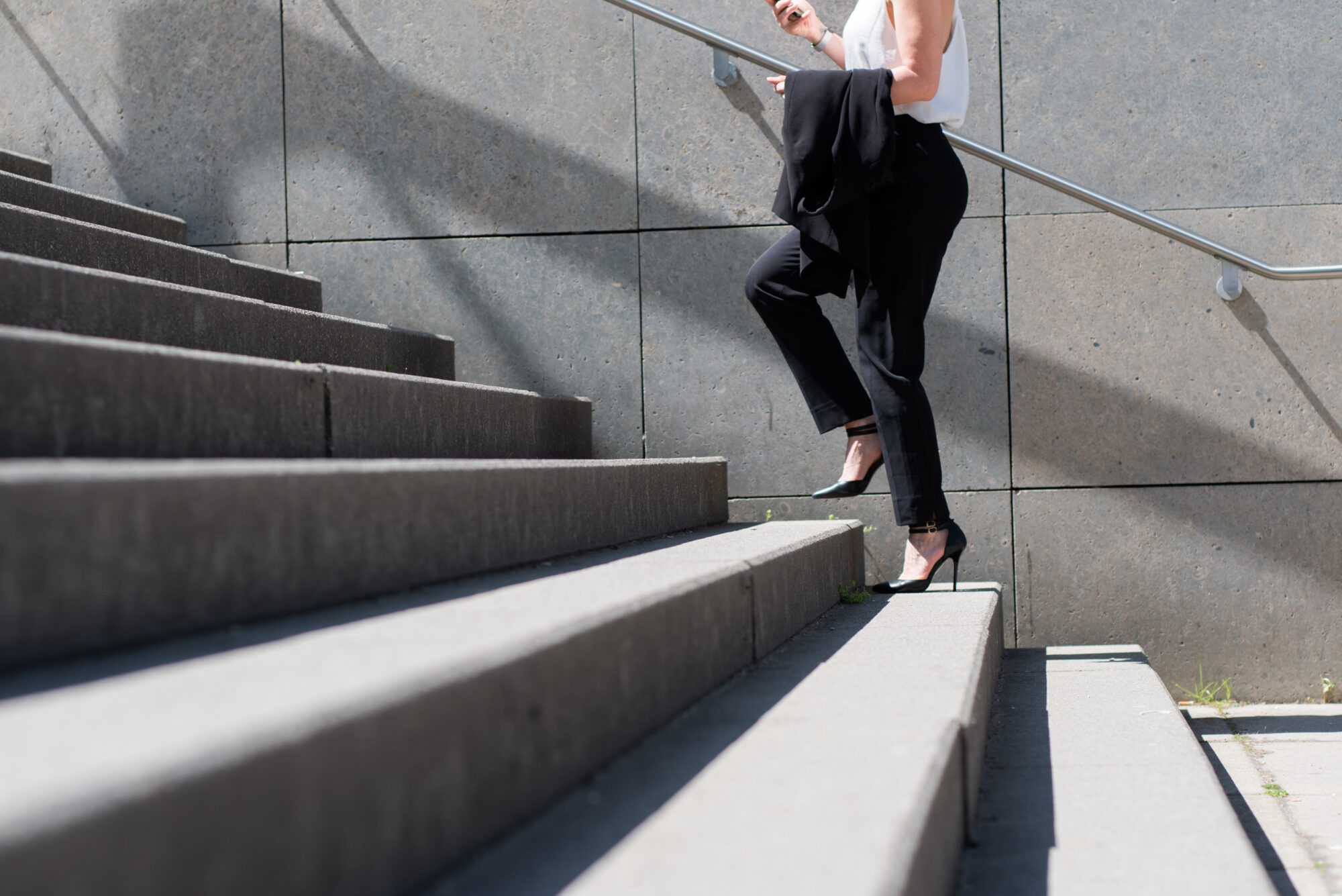Stairs Business Female Free Stock Picture