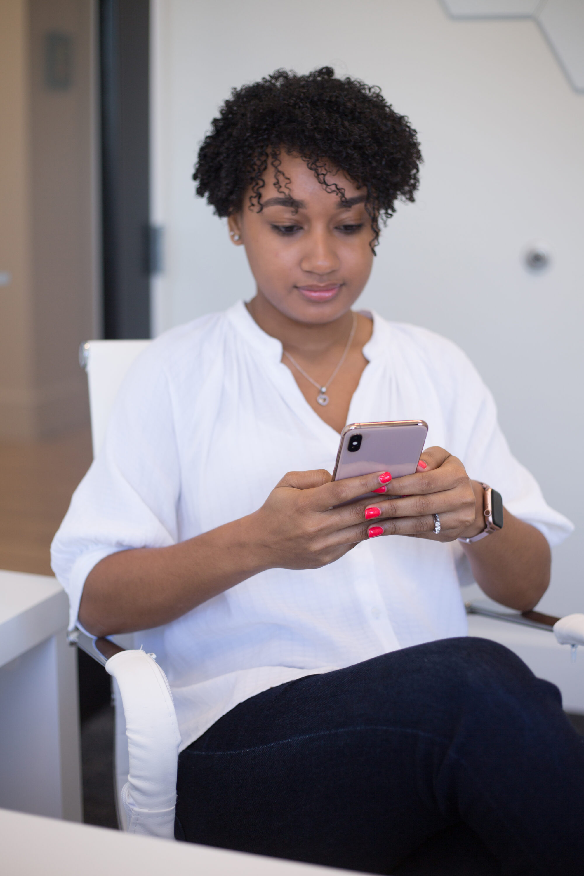 Texting Woman Smartphone Free Stock Picture