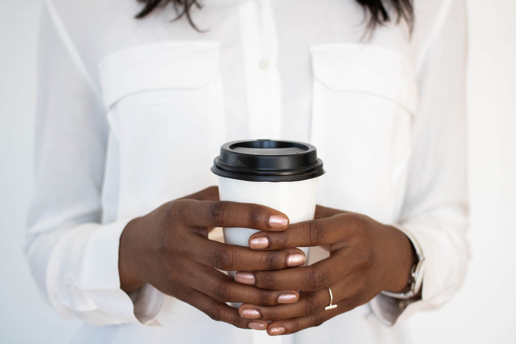 Woman Holding Coffee Free Stock Picture